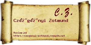 Czégényi Zotmund névjegykártya